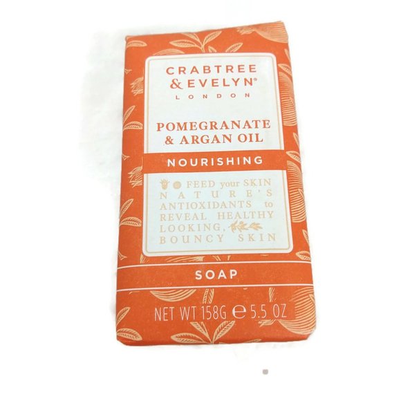 Crabtree & Evelyn Discontinued POMEGRANATE & ARGAN OIL Bar Soap 5.5 oz NEW - Picture 1 of 6